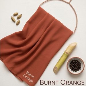 Chiffon Hijabs Brunt Light Ornage