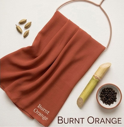 Chiffon Hijabs Brunt Light Ornage