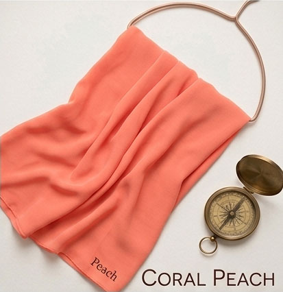 Chiffon Hijabs Coral Peach