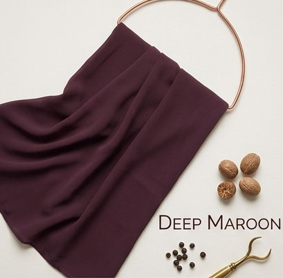 Chiffon Hijabs Deep Maroon
