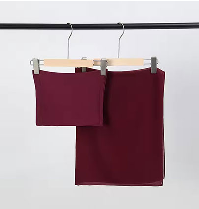 Hijab with Caps Burgandy