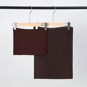Hijab with Caps Dark Brown