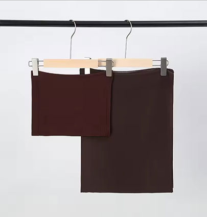 Hijab with Caps Dark Brown