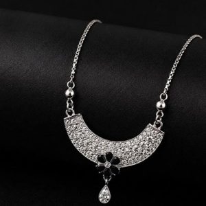 Zircon Necklace Star Silver