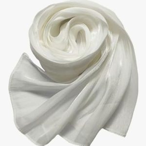 Organza Silk Hijabs Ash White