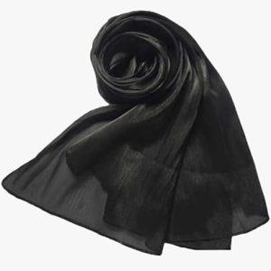 Organza Silk Hijabs Black