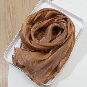 Organza Silk Hijabs Caramel