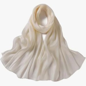 Organza Silk Hijabs Cream