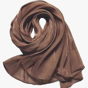 Organza Silk Hijabs Dark Brown
