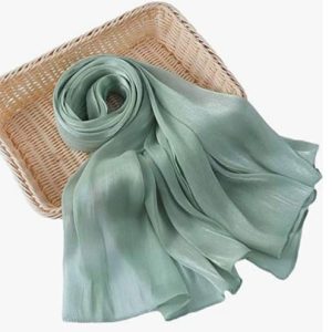 Organza Silk Hijabs Light Green