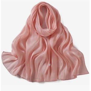 Organza Silk Hijabs Peach