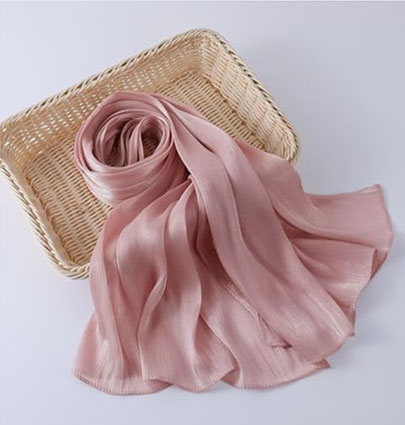 Organza Silk Hijabs Pink