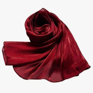 Organza Silk Hijabs Red