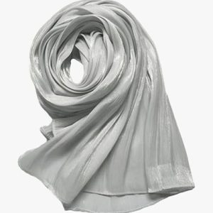 Organza Silk Hijabs Silver