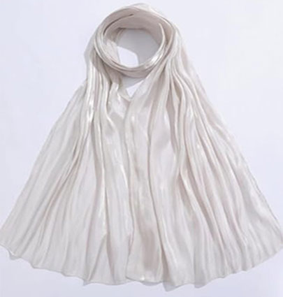 Organza Silk Hijabs White