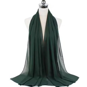 Plain Chiffon Hijabs Bottle Green