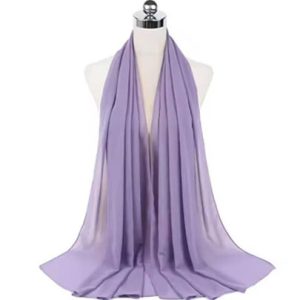 Plain Chiffon Hijabs Brunt Purple