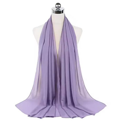 Plain Chiffon Hijabs Brunt Purple