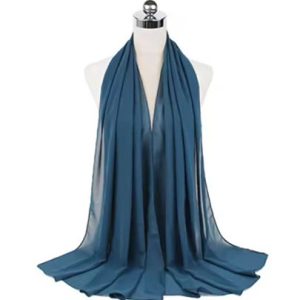 Plain Chiffon Hijabs Chilled Blue