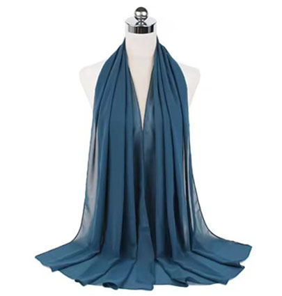 Plain Chiffon Hijabs Chilled Blue