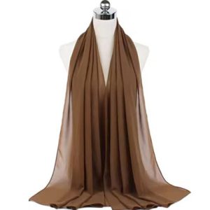 Plain Chiffon Hijabs Choco Brown