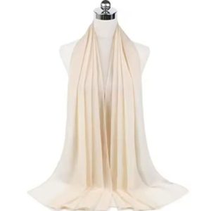 Plain Chiffon Hijabs Beige