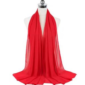 Plain Chiffon Hijabs Dark Orange