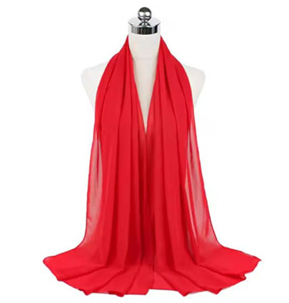 Plain Chiffon Hijabs Dark Orange