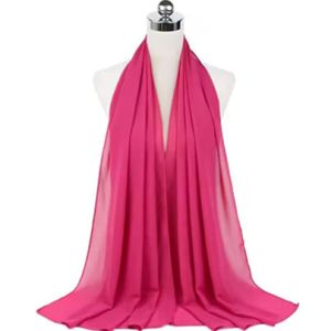 Plain Chiffon Hijabs Darkish Pink
