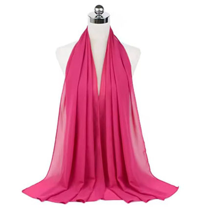 Plain Chiffon Hijabs Darkish Pink