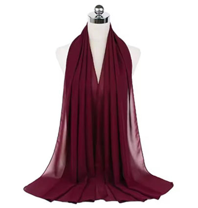 Plain Chiffon Hijabs Lilac Purple