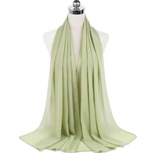 Plain Chiffon Hijabs Dim Green