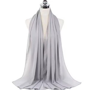 Plain Chiffon Hijabs Ash Grey