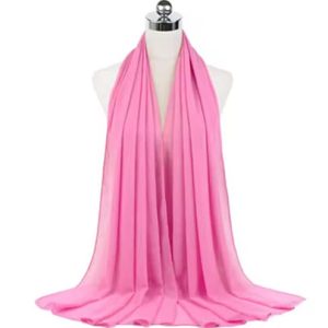 Plain Chiffon Hijabs Heavy Pink