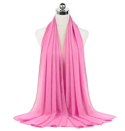 Plain Chiffon Hijabs Heavy Pink