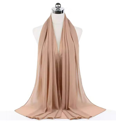 Plain Chiffon Hijabs Light Brown