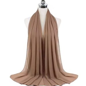 Plain Chiffon Hijabs Light Chocolate