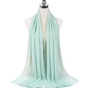 Plain Chiffon Hijabs Lightish Blue