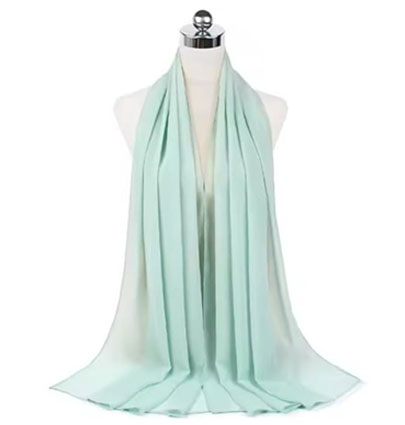 Plain Chiffon Hijabs Lightish Blue
