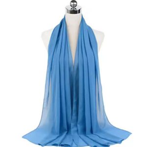 Plain Chiffon Hijabs Lilac Blue
