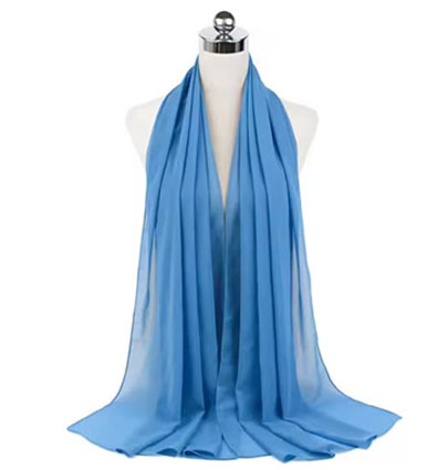 Plain Chiffon Hijabs Lilac Blue