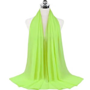 Plain Chiffon Hijabs LIME