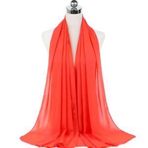 Plain Chiffon Hijabs Orange