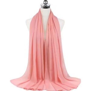 Plain Chiffon Hijabs Peach