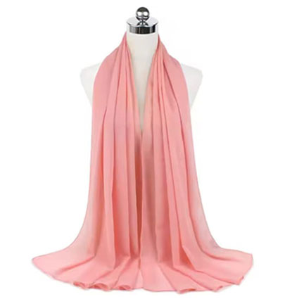 Plain Chiffon Hijabs Peach