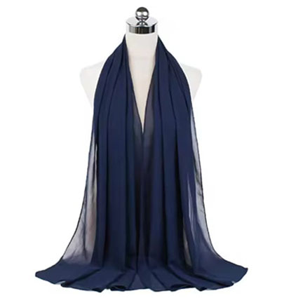 Plain Chiffon Hijabs Royal Blue
