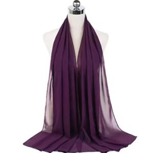 Plain Chiffon Hijabs Royal Purple