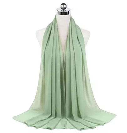 Plain Chiffon Hijabs Sage