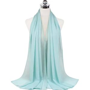 Plain Chiffon Hijabs Sea Blue