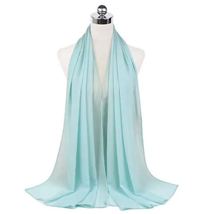 Plain Chiffon Hijabs Sea Blue